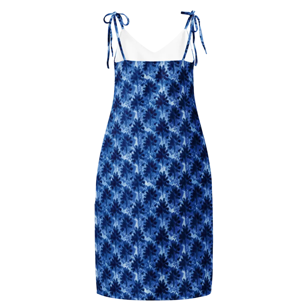 Indigo Meadow on Slip Dress — Back