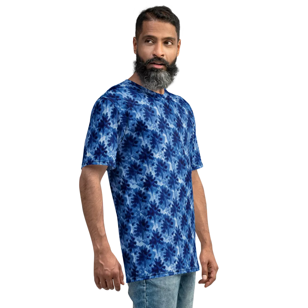 Indigo Meadow on Men's Crew Neck T-Shirt — Right