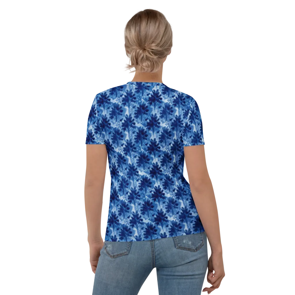 Indigo Meadow on Women's Crew Neck T-Shirt — Back