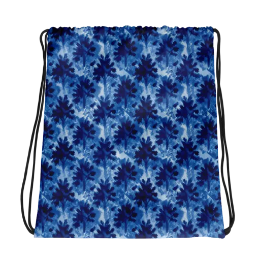 Indigo Meadow on a Drawstring Bag