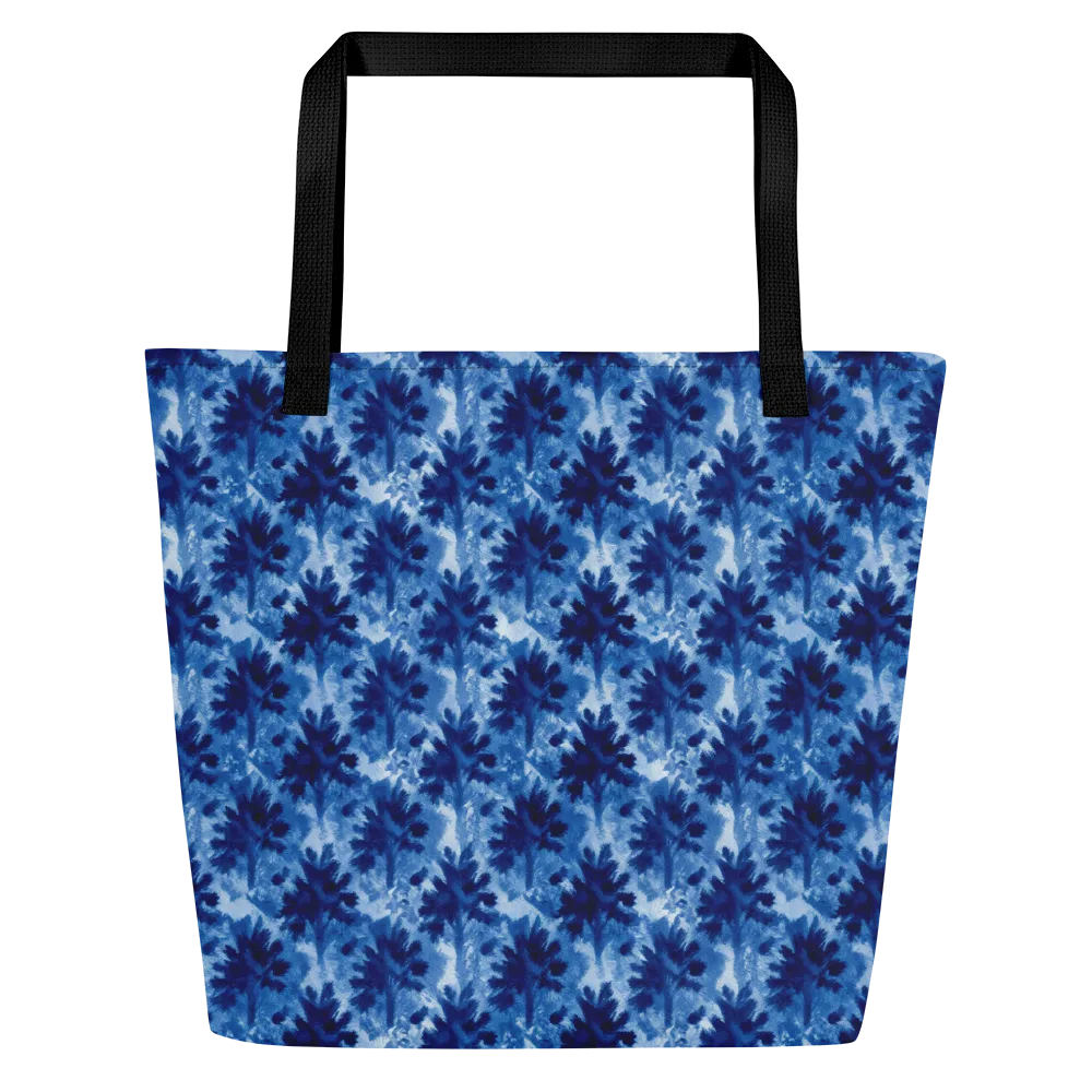 Indigo Meadow on Large Tote Bag W/ Pocket — Front