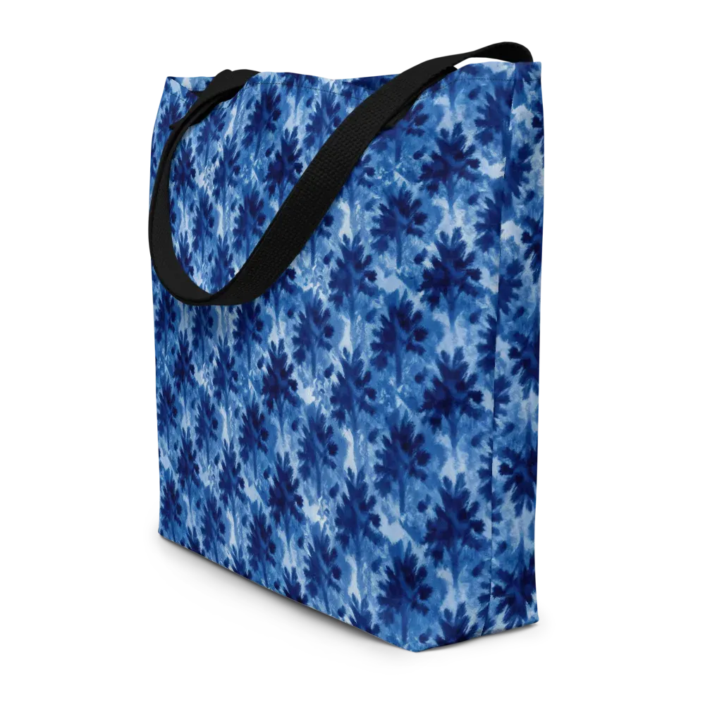 Indigo Meadow on Large Tote Bag W/ Pocket — Front