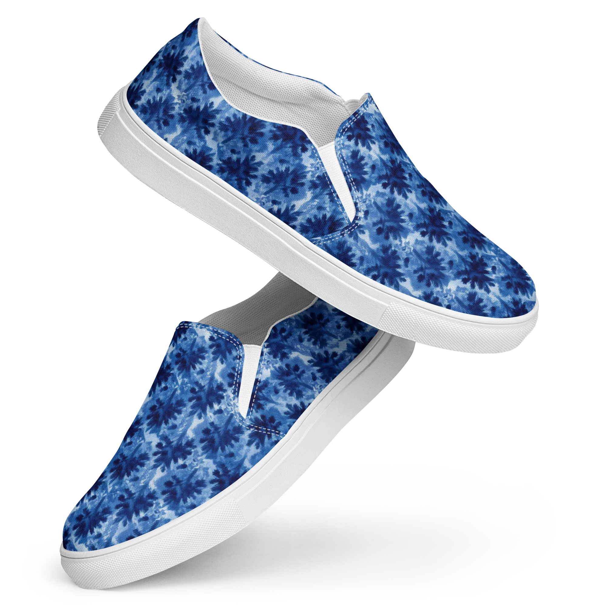 Indigo Meadow on Women's Slip-On Canvas Shoes — Front
