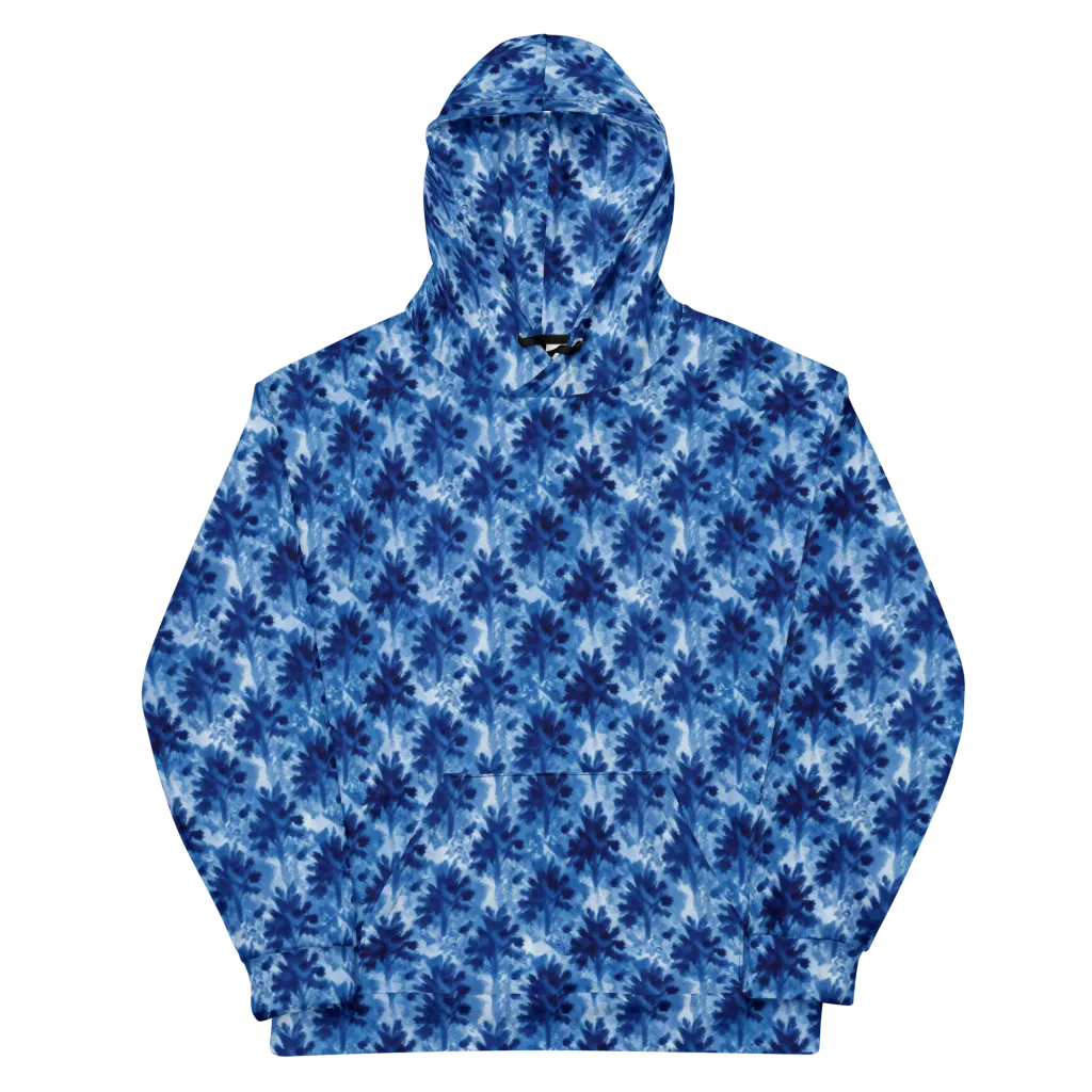 Indigo Meadow on Cotton Hoodie — Front