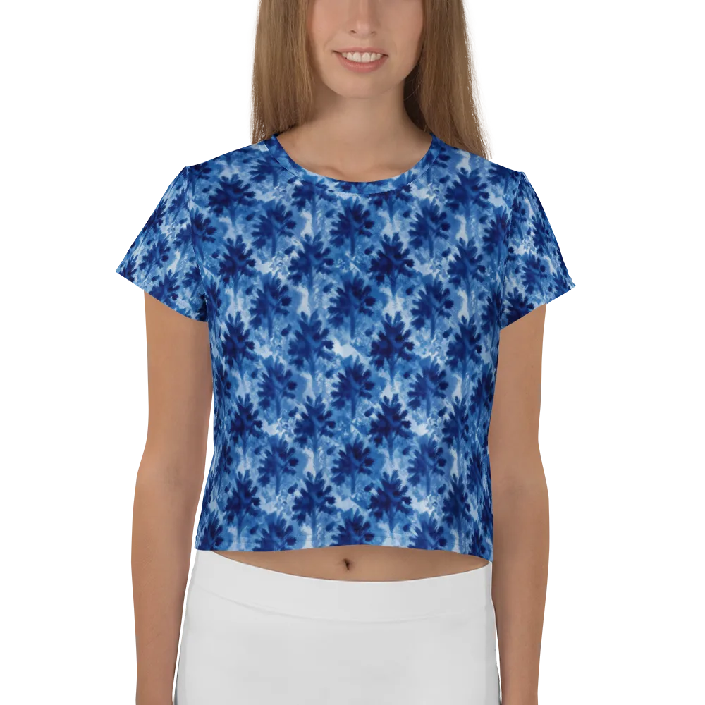 Indigo Meadow on Crop Tee — Front