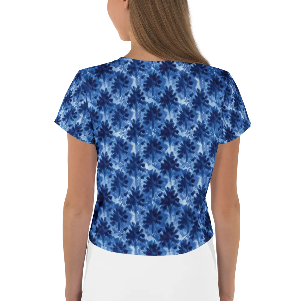 Indigo Meadow on Crop Tee — Back