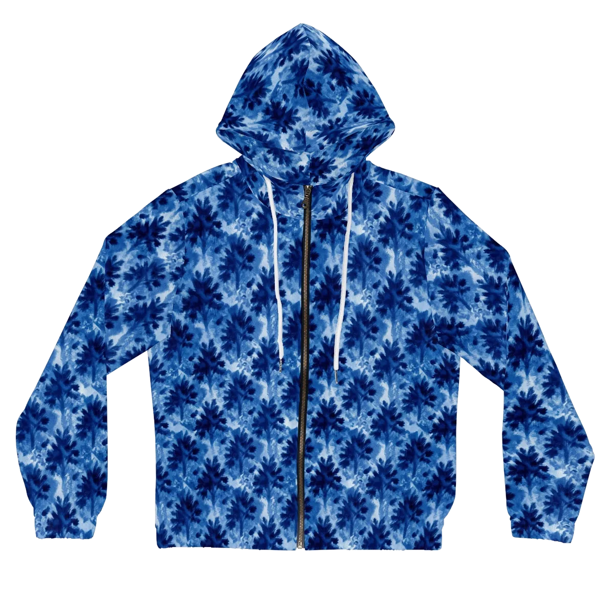 Indigo Meadow on Women's Full-Zip Hoodie — Front
