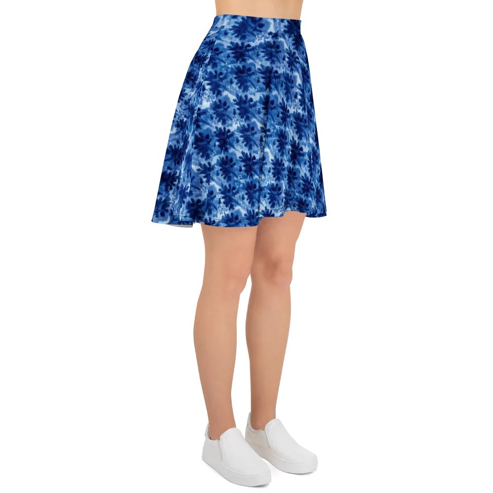 Indigo Meadow on Skater Skirt — Right