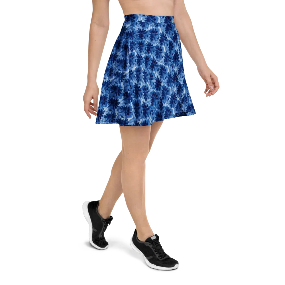 Indigo Meadow on Skater Skirt — Right