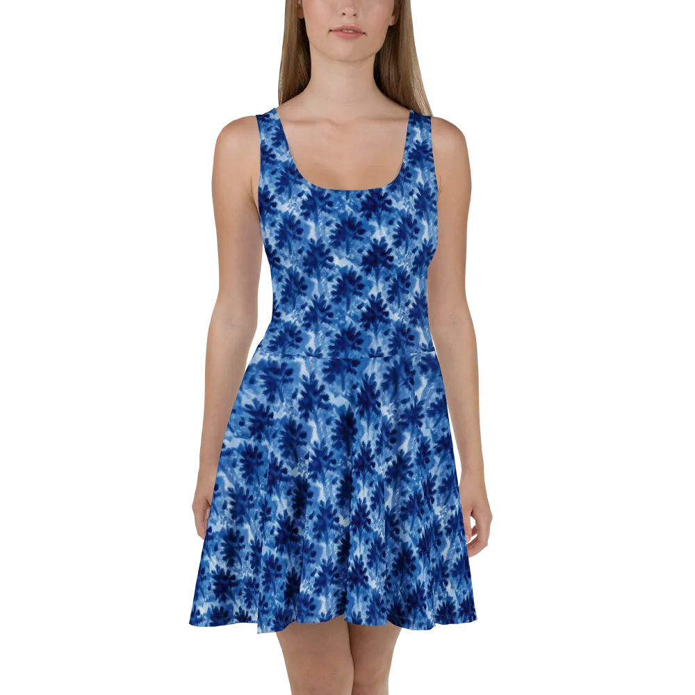 Indigo Meadow on Skater Dress — Front