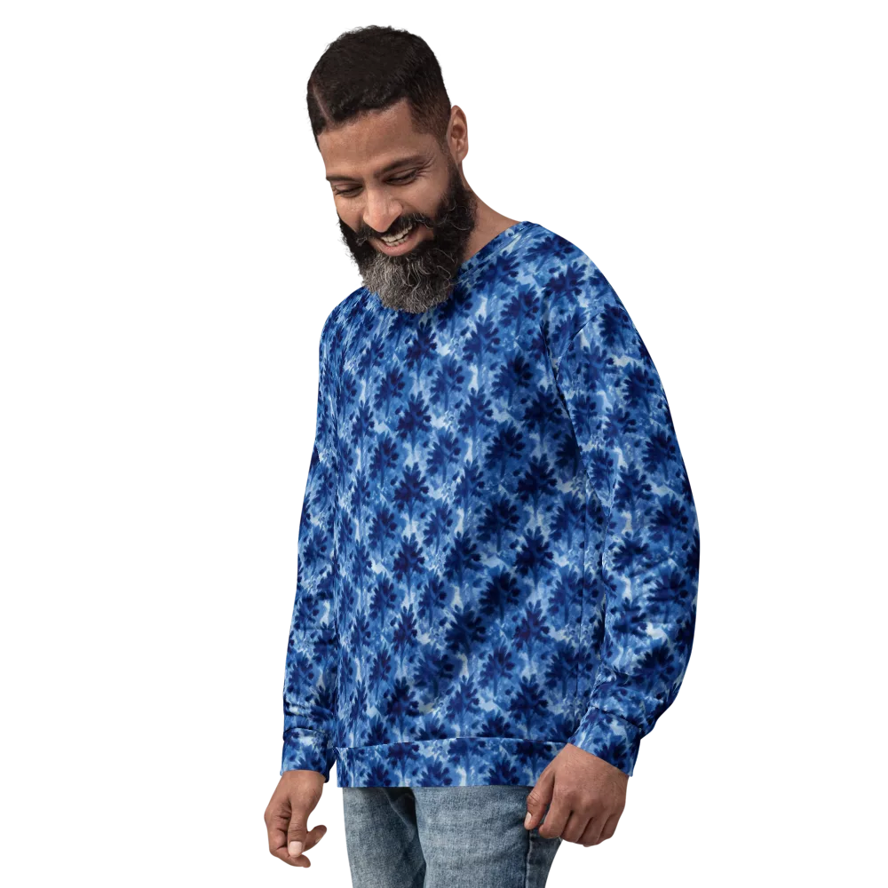 Indigo Meadow on Sweatshirt — Left Front