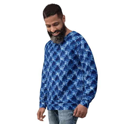 Indigo Meadow on a Sweatshirt
