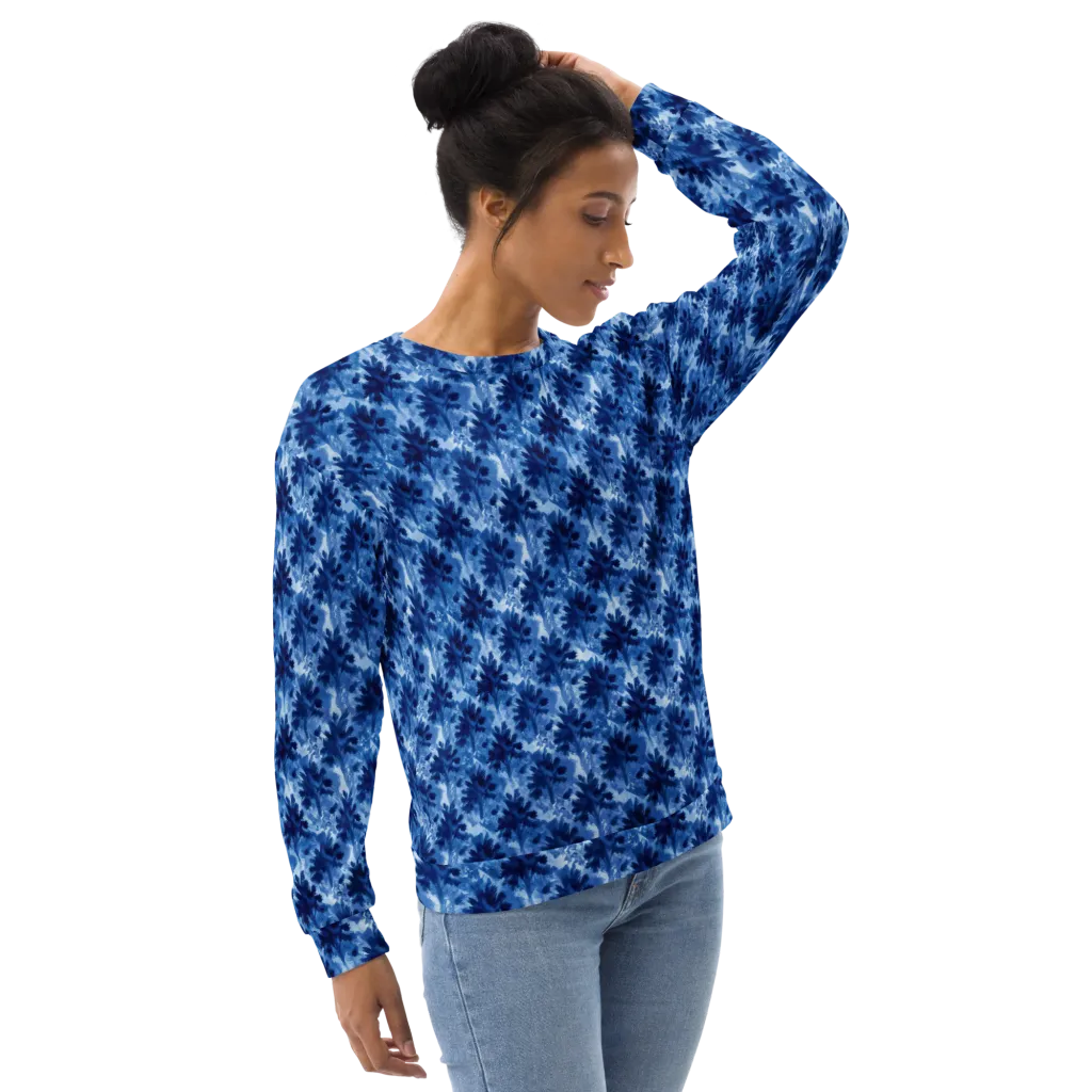 Indigo Meadow on Sweatshirt — Right Front