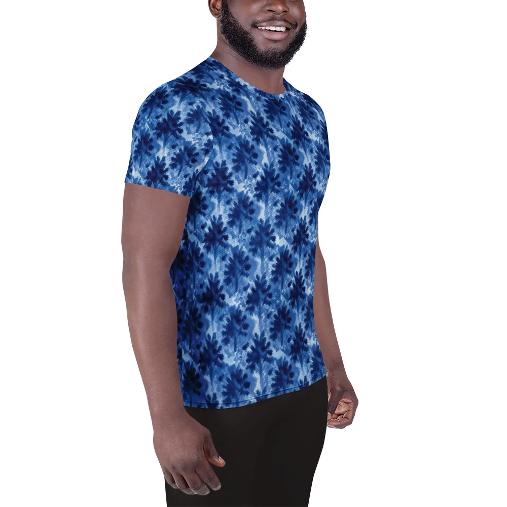Indigo Meadow on Men's Athletic T-Shirt — Right