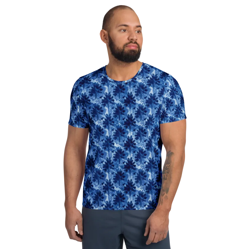 Indigo Meadow on Men's Athletic T-Shirt — Front
