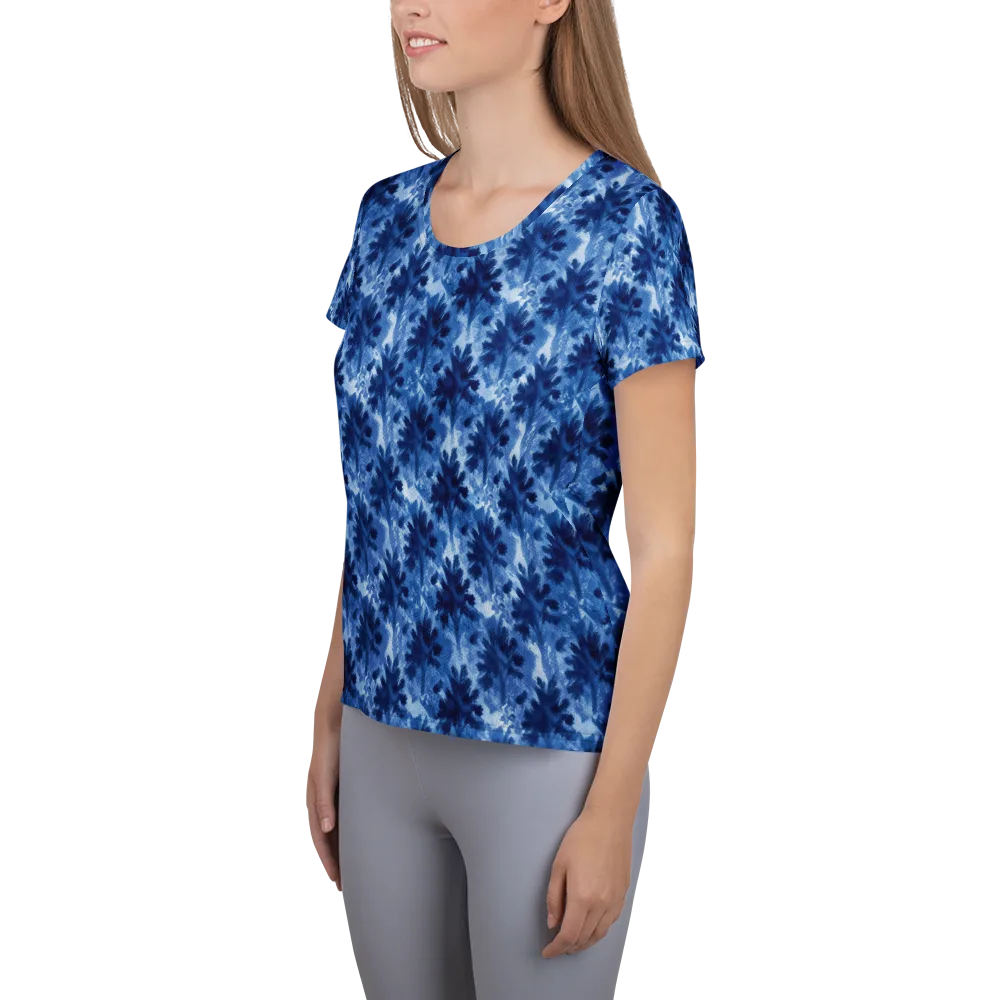 Indigo Meadow on Women's Athletic T-Shirt — Left