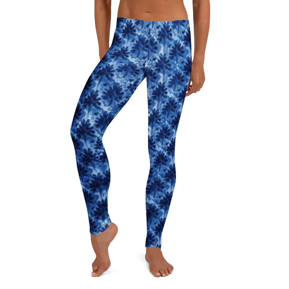 Indigo Meadow on Leggings — Front
