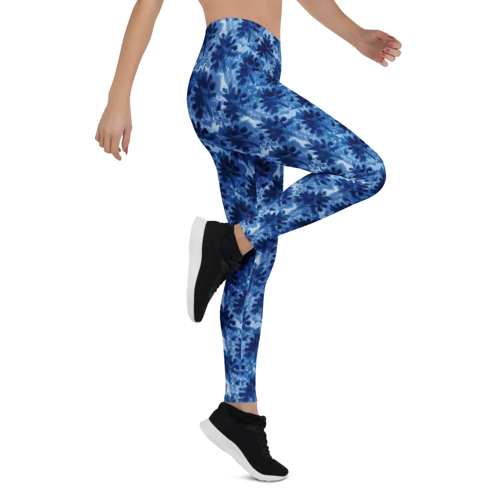 Indigo Meadow on Leggings — Right