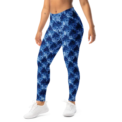 Indigo Meadow on a Leggings
