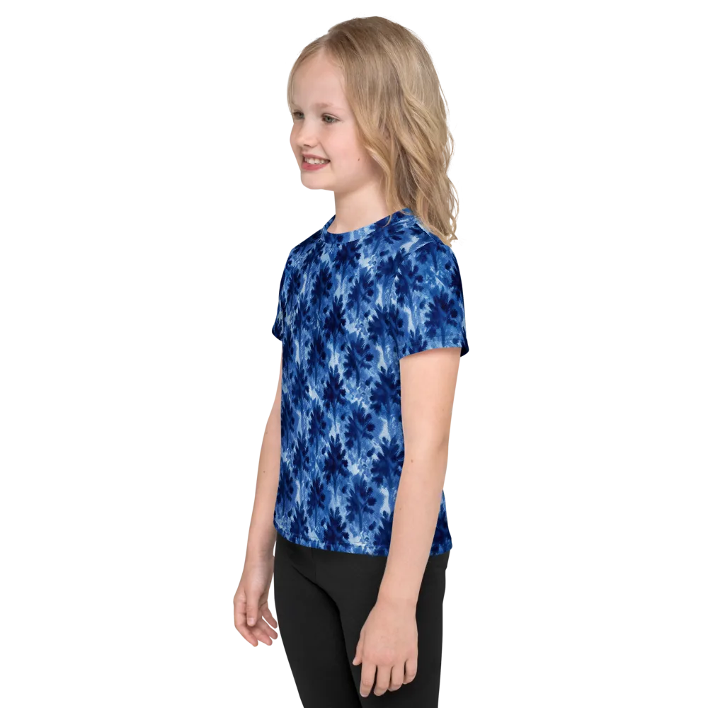 Indigo Meadow on Kids Crew Neck T-Shirt — Left