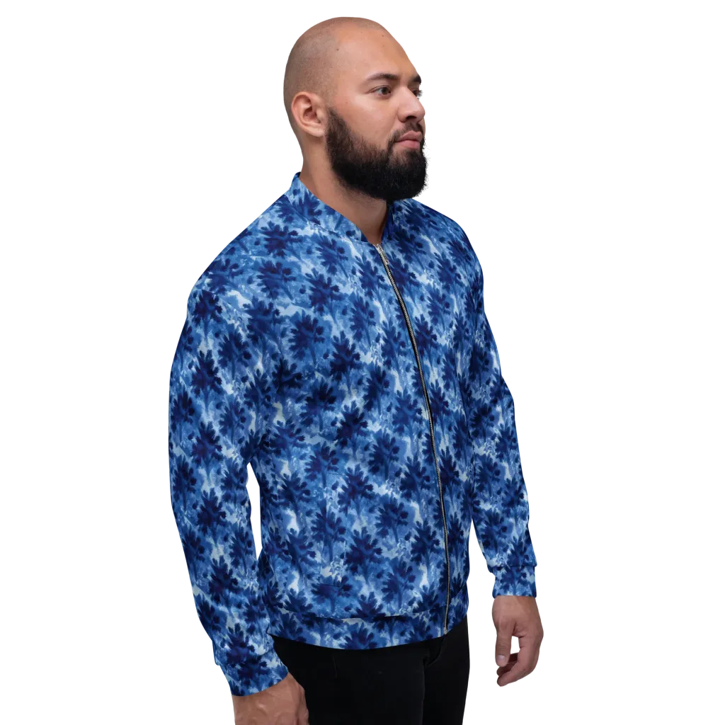 Indigo Meadow on Bomber Jacket — Right