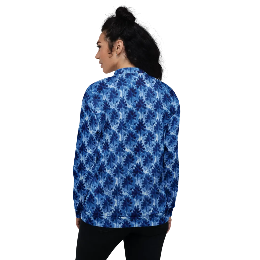Indigo Meadow on Bomber Jacket — Back