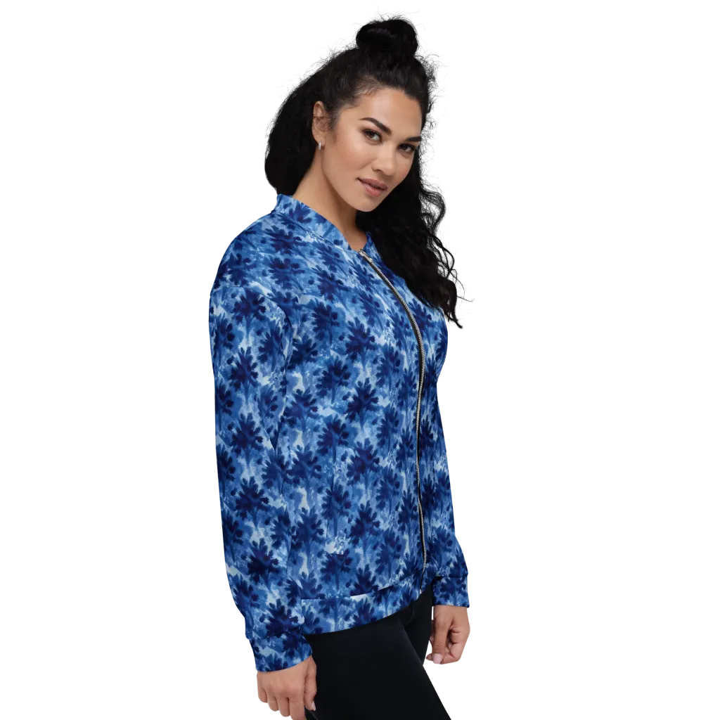 Indigo Meadow on Bomber Jacket — Right