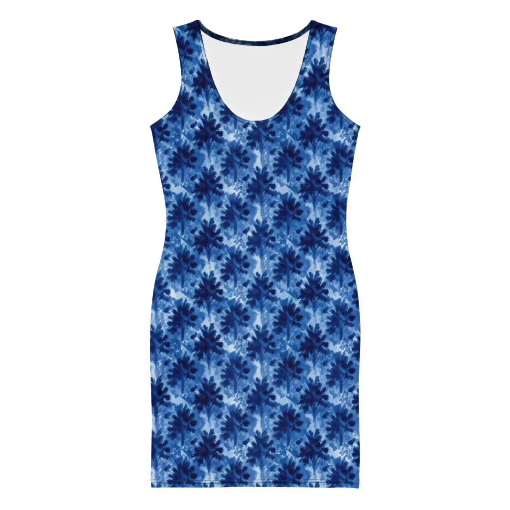 Indigo Meadow on Bodycon Dress — Front
