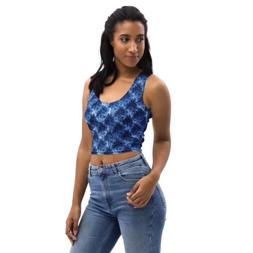 Indigo Meadow on a Crop Top