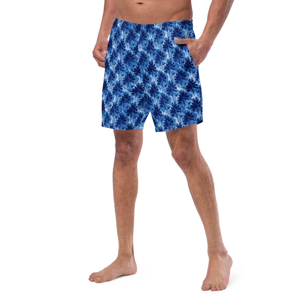 Indigo Meadow on Swim Trunks — Left Front