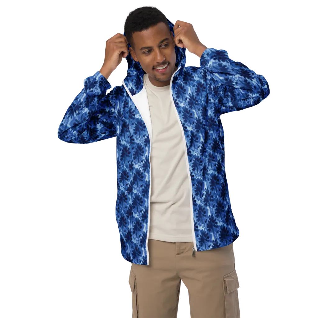 Indigo Meadow on Men's Windbreaker — Front