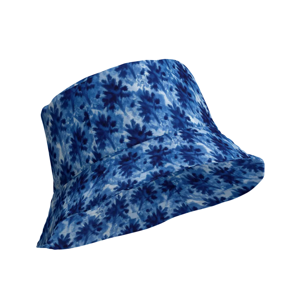 Indigo Meadow on Reversible Bucket Hat — Product details Outside