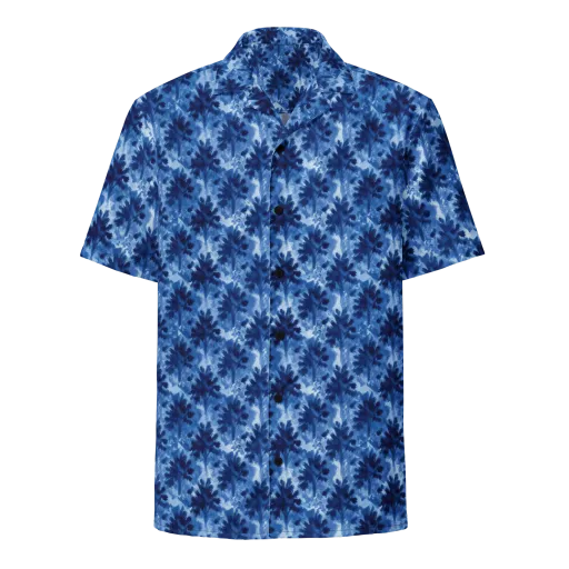 Indigo Meadow on a Button Shirt