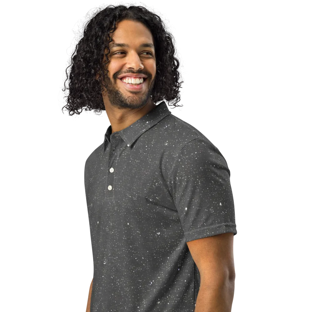 Stardust Slate on Men's Slim Fit Polo Shirt — Left Front