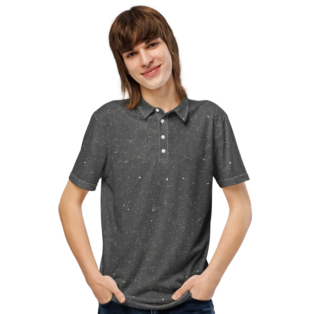Stardust Slate on Men's Slim Fit Polo Shirt — Front