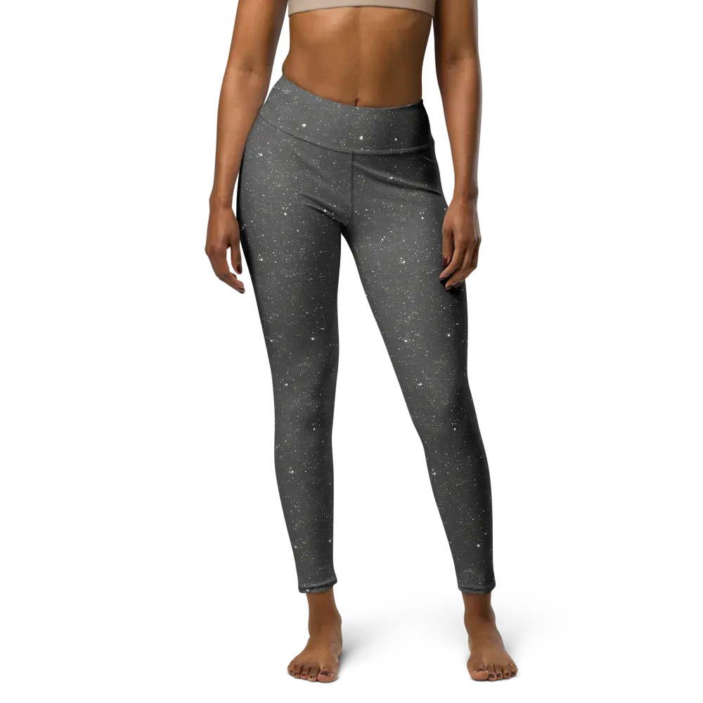 Stardust Slate on Yoga Leggings — Front