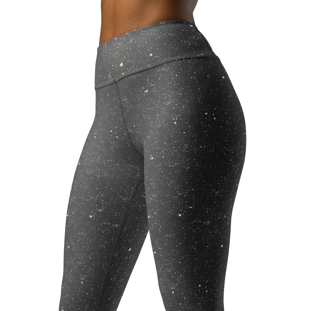 Stardust Slate on Yoga Leggings — Left Front