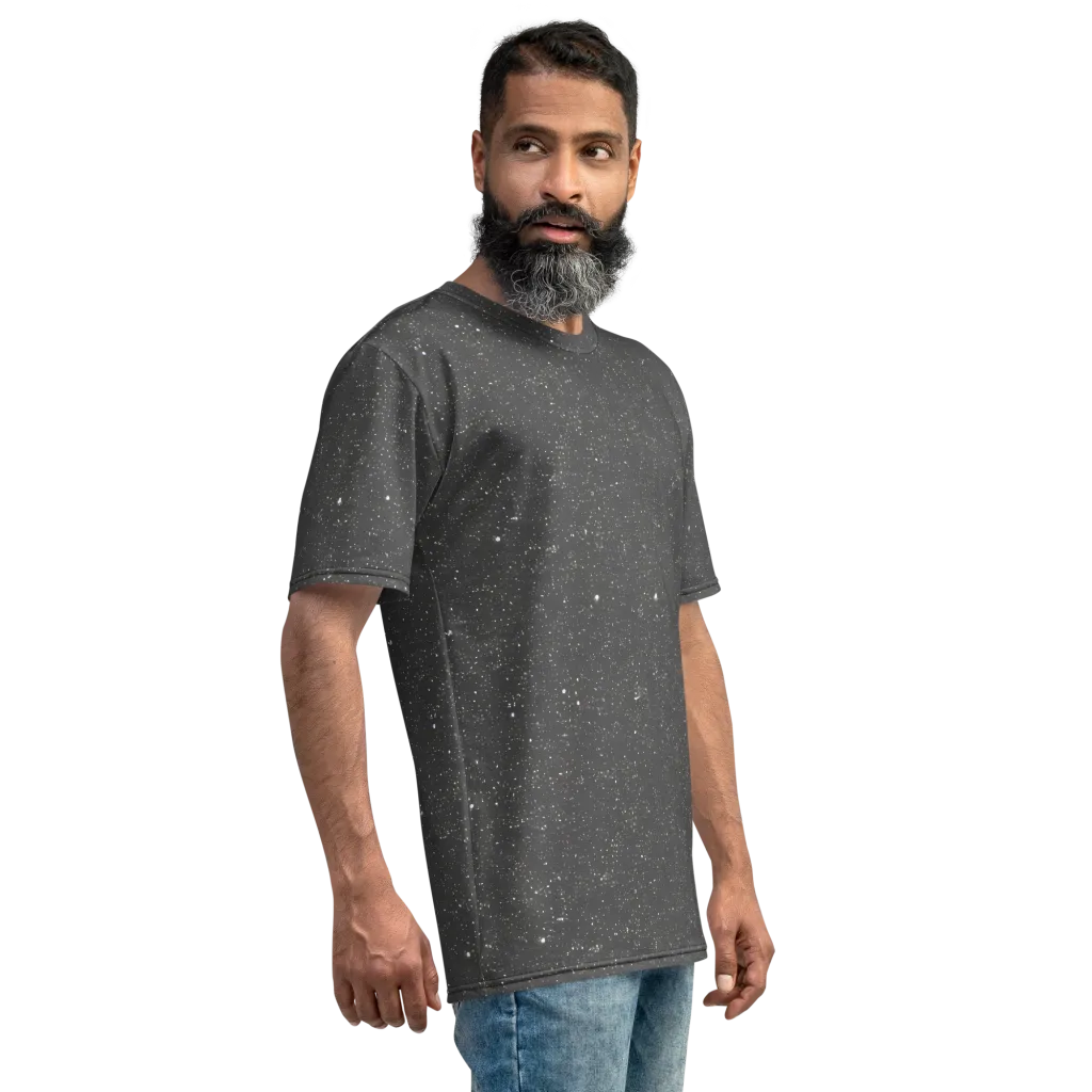 Stardust Slate on Men's Crew Neck T-Shirt — Right