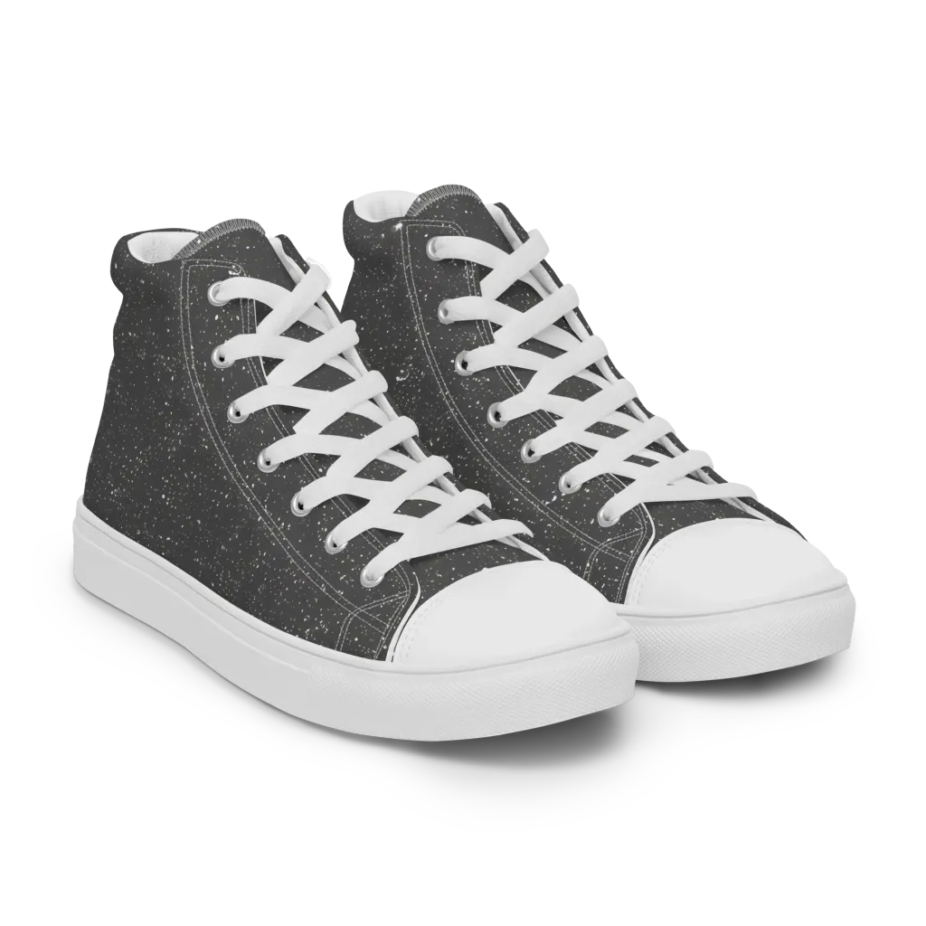 Stardust Slate on Men's High Top Canvas Shoes — Right Front