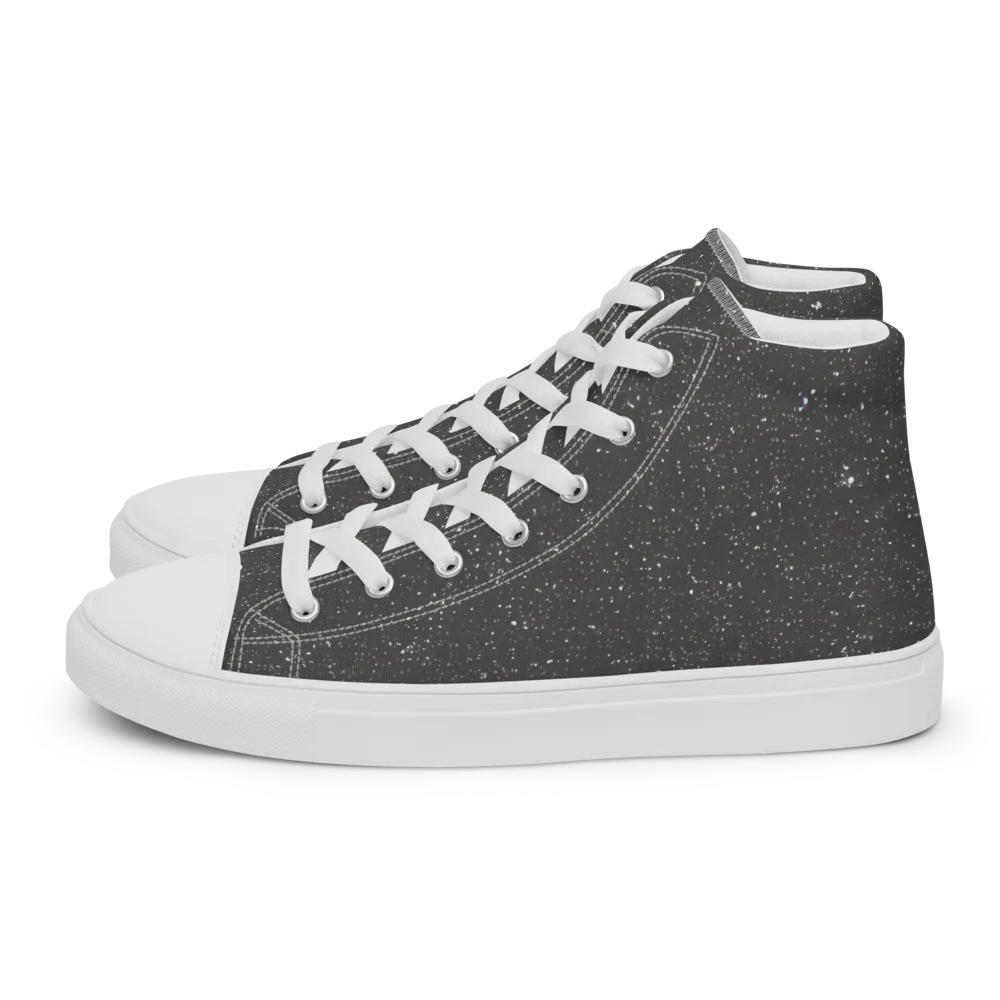 Stardust Slate on Women's High Top Canvas Shoes — Left