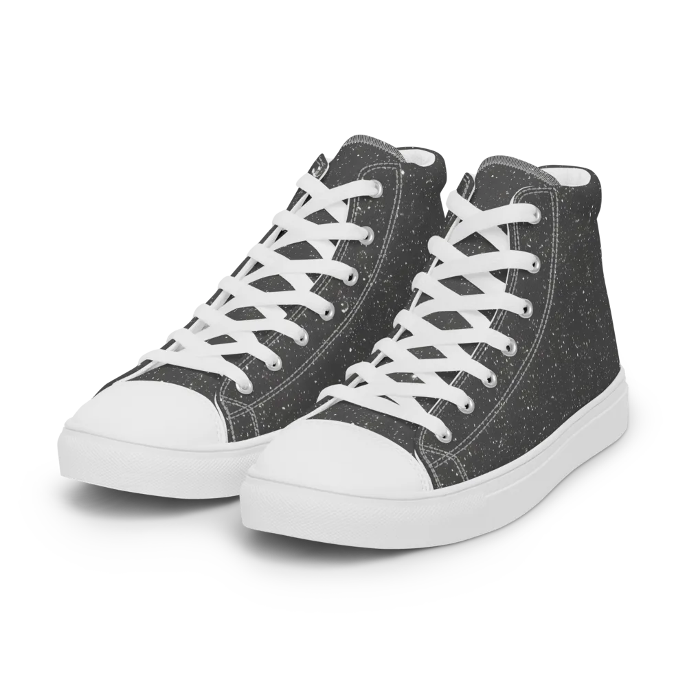 Stardust Slate on Women's High Top Canvas Shoes — Left Front