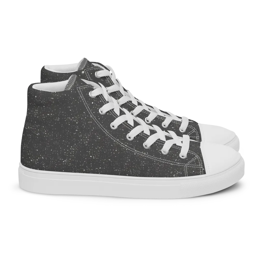 Stardust Slate on Women's High Top Canvas Shoes — Right