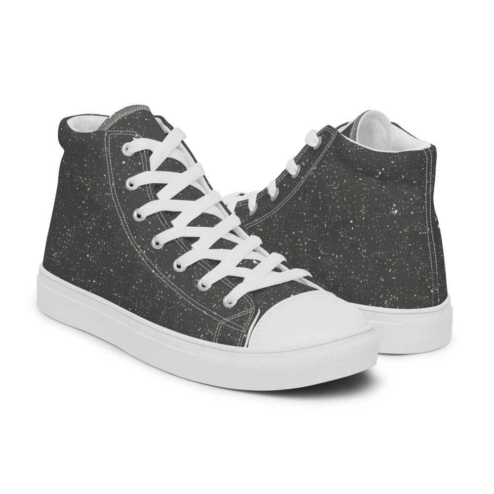 Stardust Slate on Women's High Top Canvas Shoes — Right