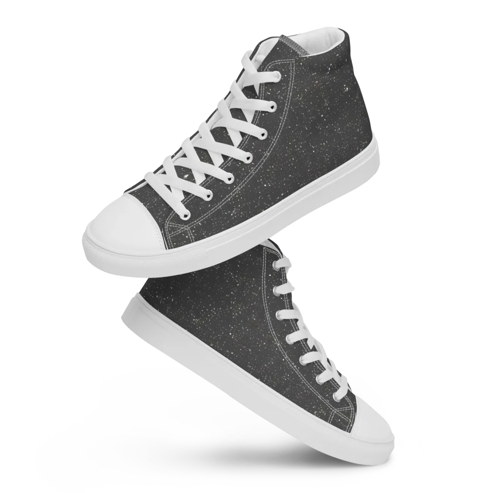 Stardust Slate on Women's High Top Canvas Shoes — Front