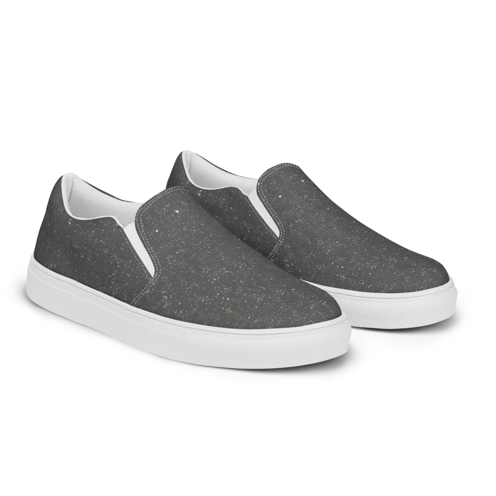 Stardust Slate on Men's Slip-On Canvas Shoes — Right Front