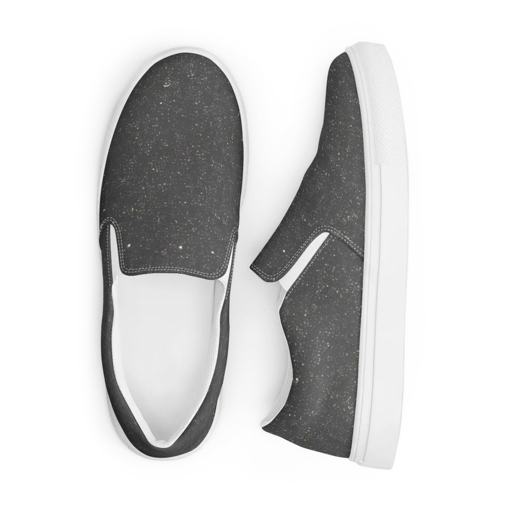 Stardust Slate on Men's Slip-On Canvas Shoes — Front