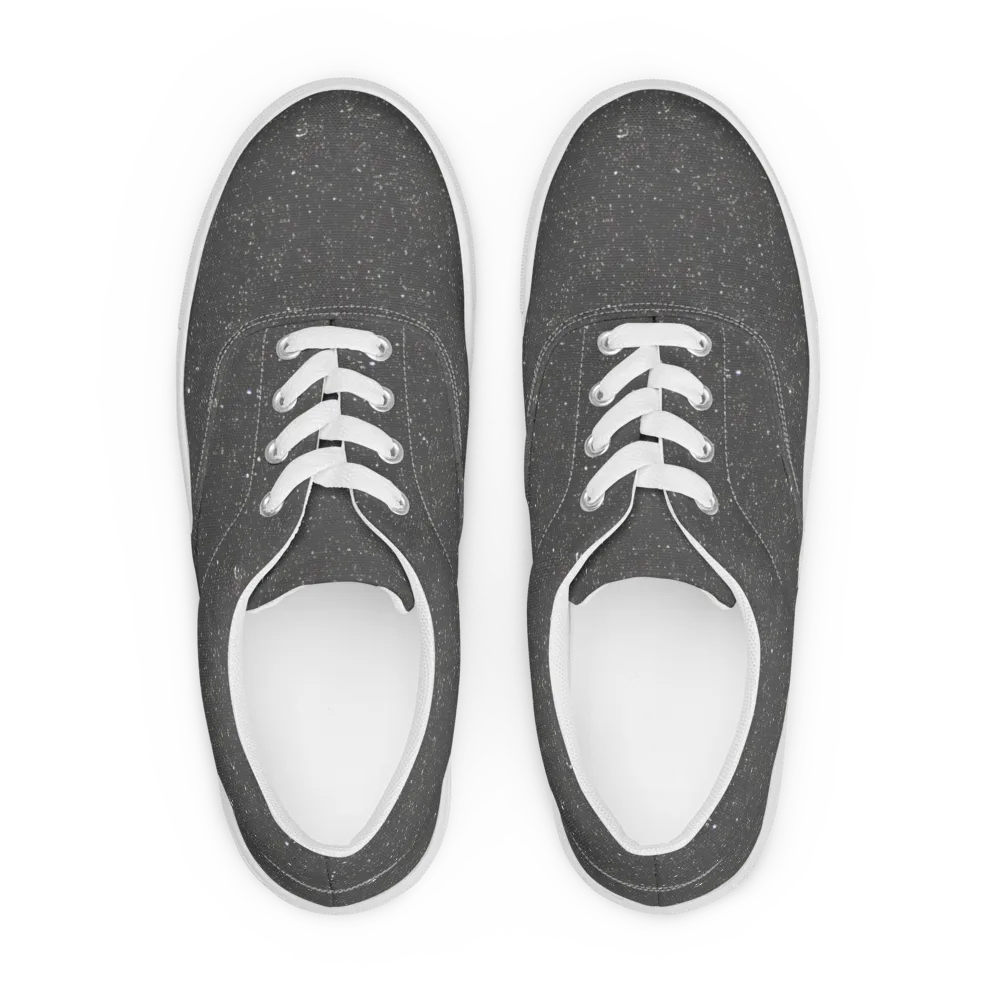 Stardust Slate on Men's Lace-Up Canvas Shoes — Front