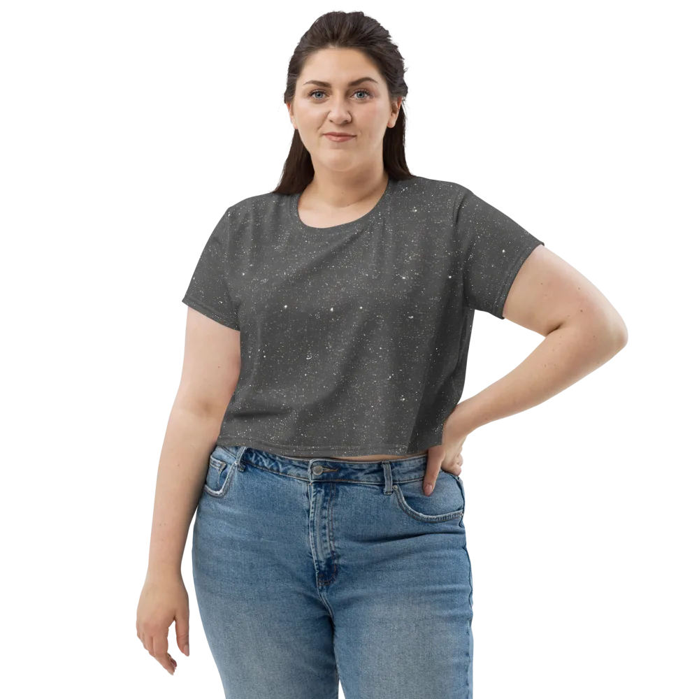 Stardust Slate on Crop Tee — Front