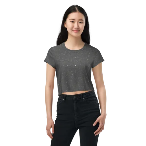 Stardust Slate on a Crop Tee