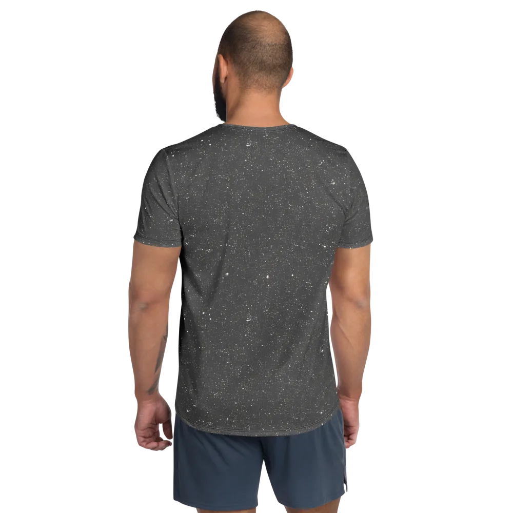 Stardust Slate on Men's Athletic T-Shirt — Back